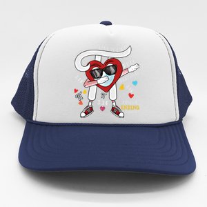 Love Is Like Pi Math Teacher Dabbing Pi Day Valentine's Day Funny Gift Trucker Hat