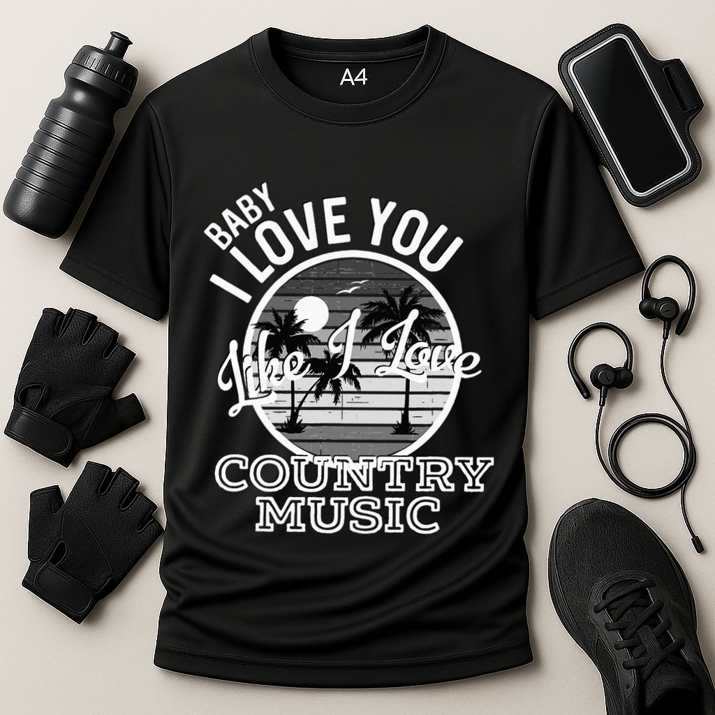 Like I Love Country Music Country Song Lyrics Cooling Performance Crew T-Shirt