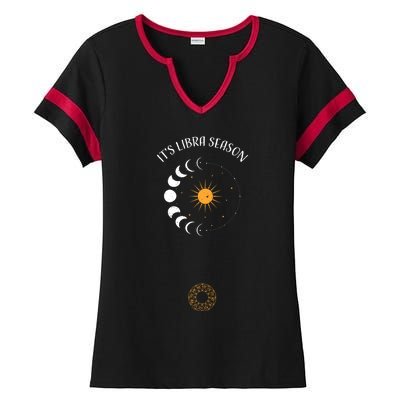 Libra: Its Libra Season Astrology Sayings Funny Gift Ladies Halftime Notch Neck Tee