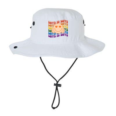 Love Is Love Colorful Hippie Smile Peace Bucket Hat