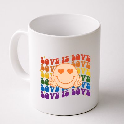 Love Is Love Colorful Hippie Smile Peace Mug