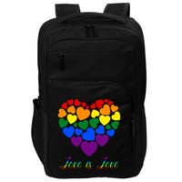 Love Is Love Pride Heart Impact Tech Backpack