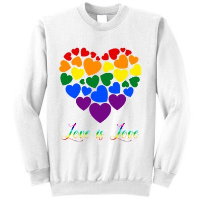Love Is Love Pride Heart Sweatshirt