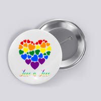 Love Is Love Pride Heart Button