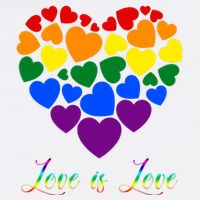 Love Is Love Pride Heart Button