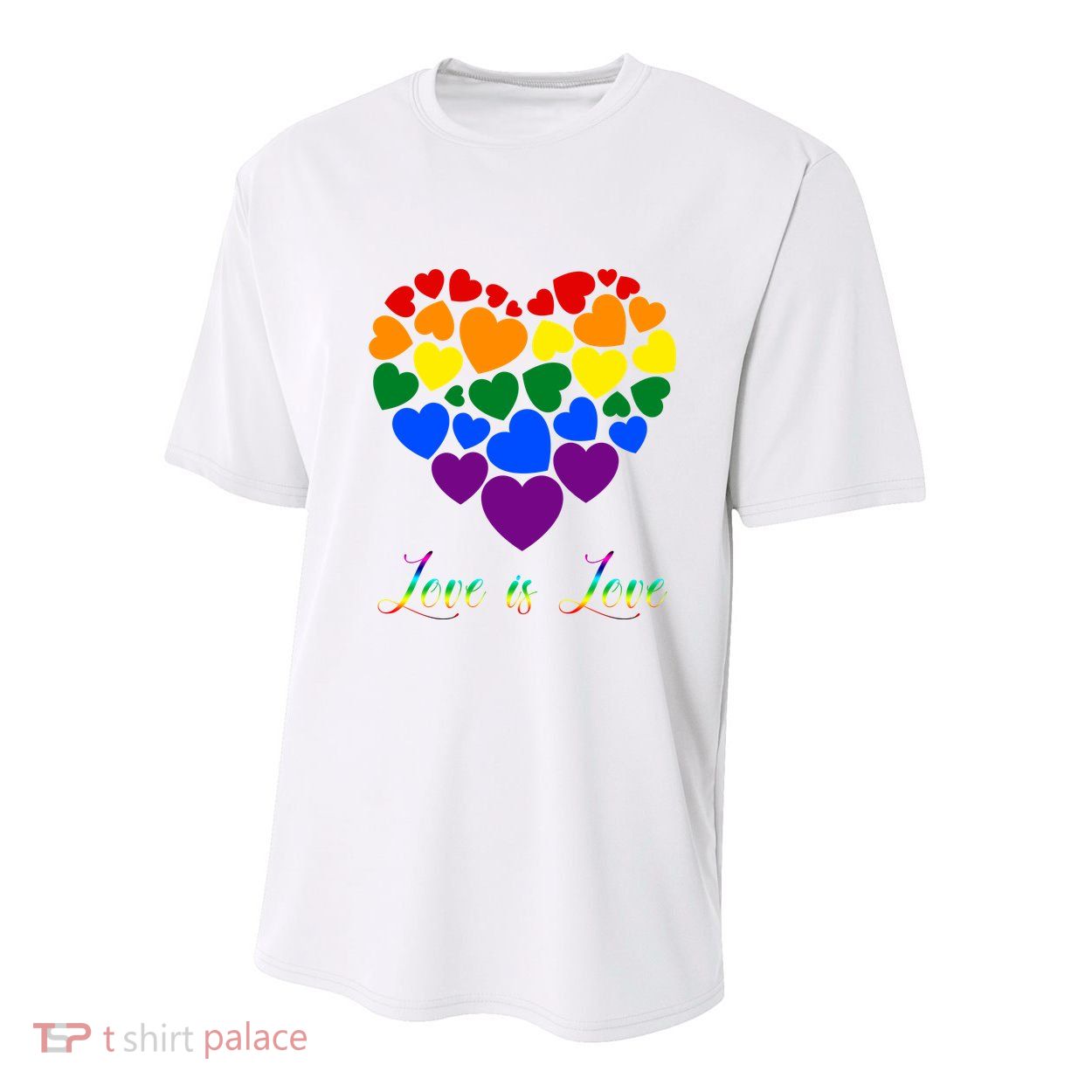 Love Is Love Pride Heart Youth Performance Sprint T-Shirt