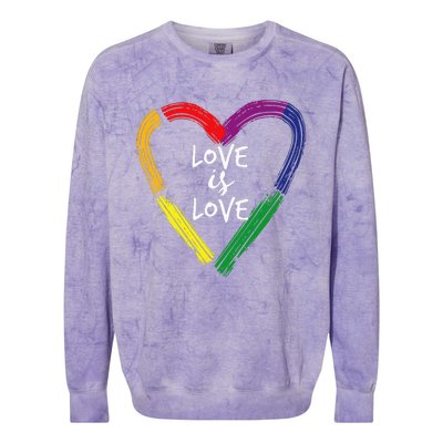 Love Is Love Colorblast Crewneck Sweatshirt