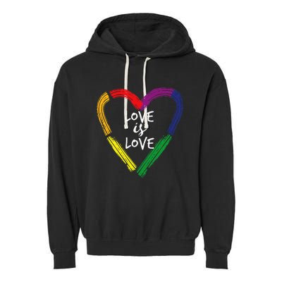 Love Is Love Garment-Dyed Fleece Hoodie