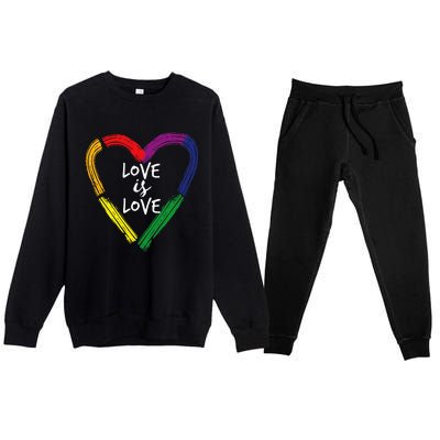 Love Is Love Premium Crewneck Sweatsuit Set