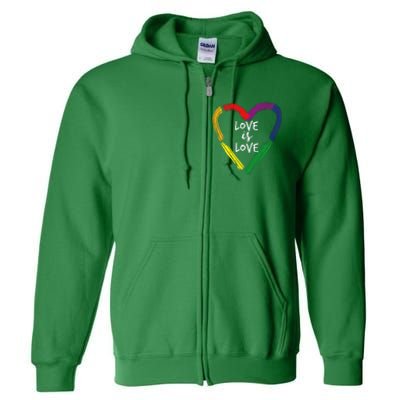 Love Is Love Full Zip Hoodie