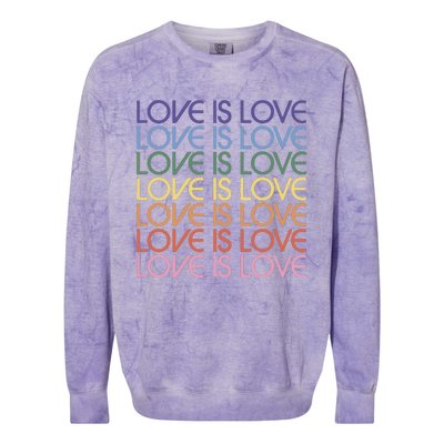 Love Is Love Pride Colorblast Crewneck Sweatshirt