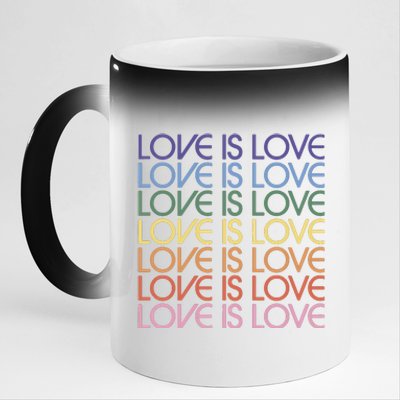 Love Is Love Pride 11oz Black Color Changing Mug