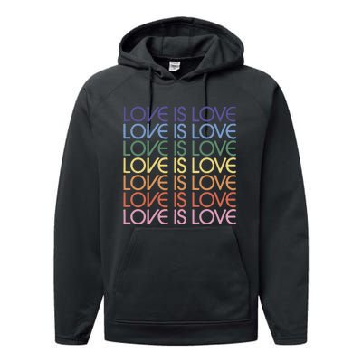 Love Is Love Pride Performance Fleece Hoodie