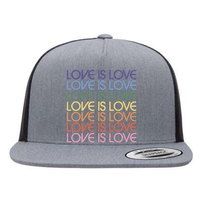 Love Is Love Pride Flat Bill Trucker Hat