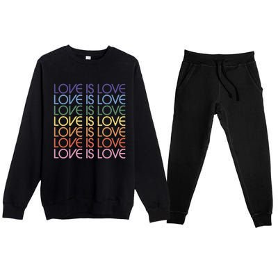 Love Is Love Pride Premium Crewneck Sweatsuit Set