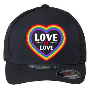 Love Is Love Lgbt Pride Graphic Flexfit Unipanel Trucker Cap