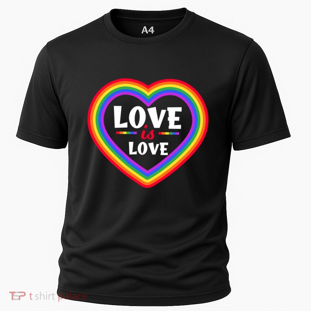 Love Is Love Lgbt Pride Graphic Cooling Performance Crew T-Shirt