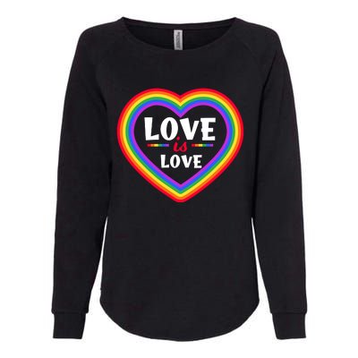 Love Is Love Lgbt Pride Graphic Womens California Wash Sweatshirt