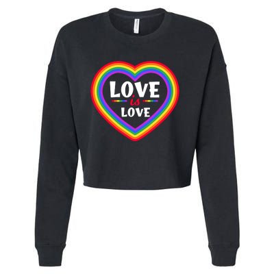 Love Is Love Lgbt Pride Graphic Cropped Pullover Crew