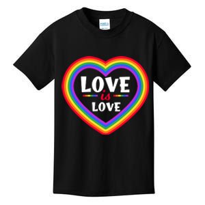 Love Is Love Lgbt Pride Graphic Kids T-Shirt