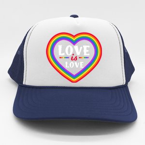 Love Is Love Lgbt Pride Graphic Trucker Hat