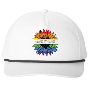 Love Is Love Rainbow Pride Graphic Snapback Five-Panel Rope Hat