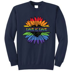 Love Is Love Rainbow Pride Graphic Tall Sweatshirt