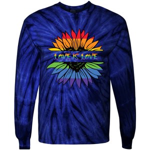 Love Is Love Rainbow Pride Graphic Tie-Dye Long Sleeve Shirt