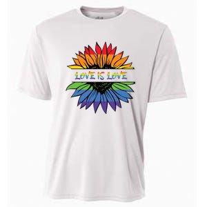 Love Is Love Rainbow Pride Graphic Cooling Performance Crew T-Shirt