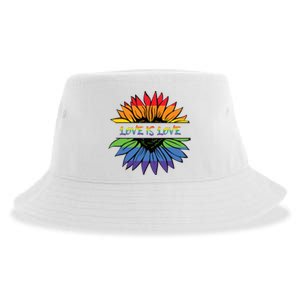 Love Is Love Rainbow Pride Graphic Sustainable Bucket Hat