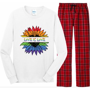 Love Is Love Rainbow Pride Graphic Long Sleeve Pajama Set