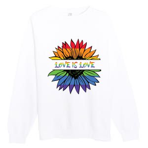 Love Is Love Rainbow Pride Graphic Premium Crewneck Sweatshirt