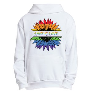 Love Is Love Rainbow Pride Graphic Urban Pullover Hoodie