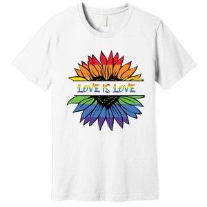 Love Is Love Rainbow Pride Graphic Premium T-Shirt