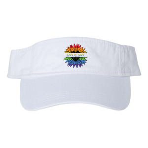 Love Is Love Rainbow Pride Graphic Valucap Bio-Washed Visor