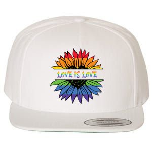 Love Is Love Rainbow Pride Graphic Wool Snapback Cap