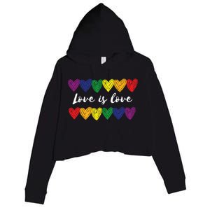 Love Is Love Gift Crop Fleece Hoodie