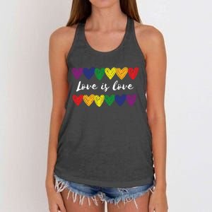 Love Is Love Gift Women's Knotted Racerback Tank