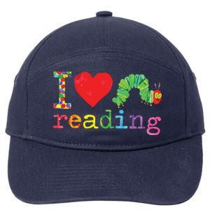 Librarian I Love Reading Hungry Caterpillar Teacher 7-Panel Snapback Hat