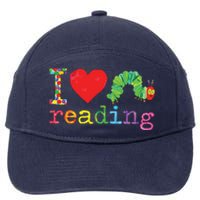 Librarian I Love Reading Hungry Caterpillar Teacher 7-Panel Snapback Hat