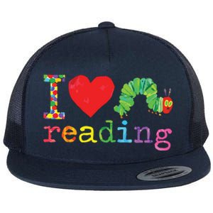 Librarian I Love Reading Hungry Caterpillar Teacher Flat Bill Trucker Hat