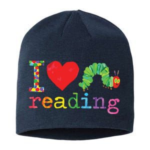 Librarian I Love Reading Hungry Caterpillar Teacher Sustainable Beanie