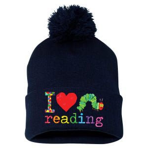 Librarian I Love Reading Hungry Caterpillar Teacher Pom Pom 12in Knit Beanie