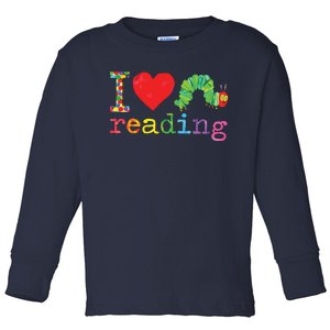 Librarian I Love Reading Hungry Caterpillar Teacher Toddler Long Sleeve Shirt