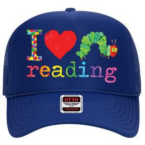 Librarian I Love Reading Hungry Caterpillar Teacher High Crown Mesh Back Trucker Hat