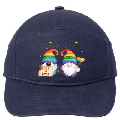 Love Is Love Rainbow Gnome 7-Panel Snapback Hat