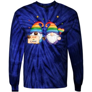 Love Is Love Rainbow Gnome Tie-Dye Long Sleeve Shirt