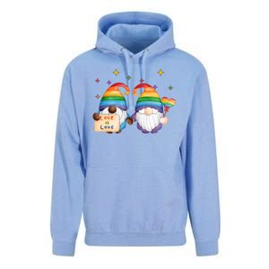 Love Is Love Rainbow Gnome Unisex Surf Hoodie