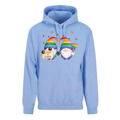 Love Is Love Rainbow Gnome Unisex Surf Hoodie