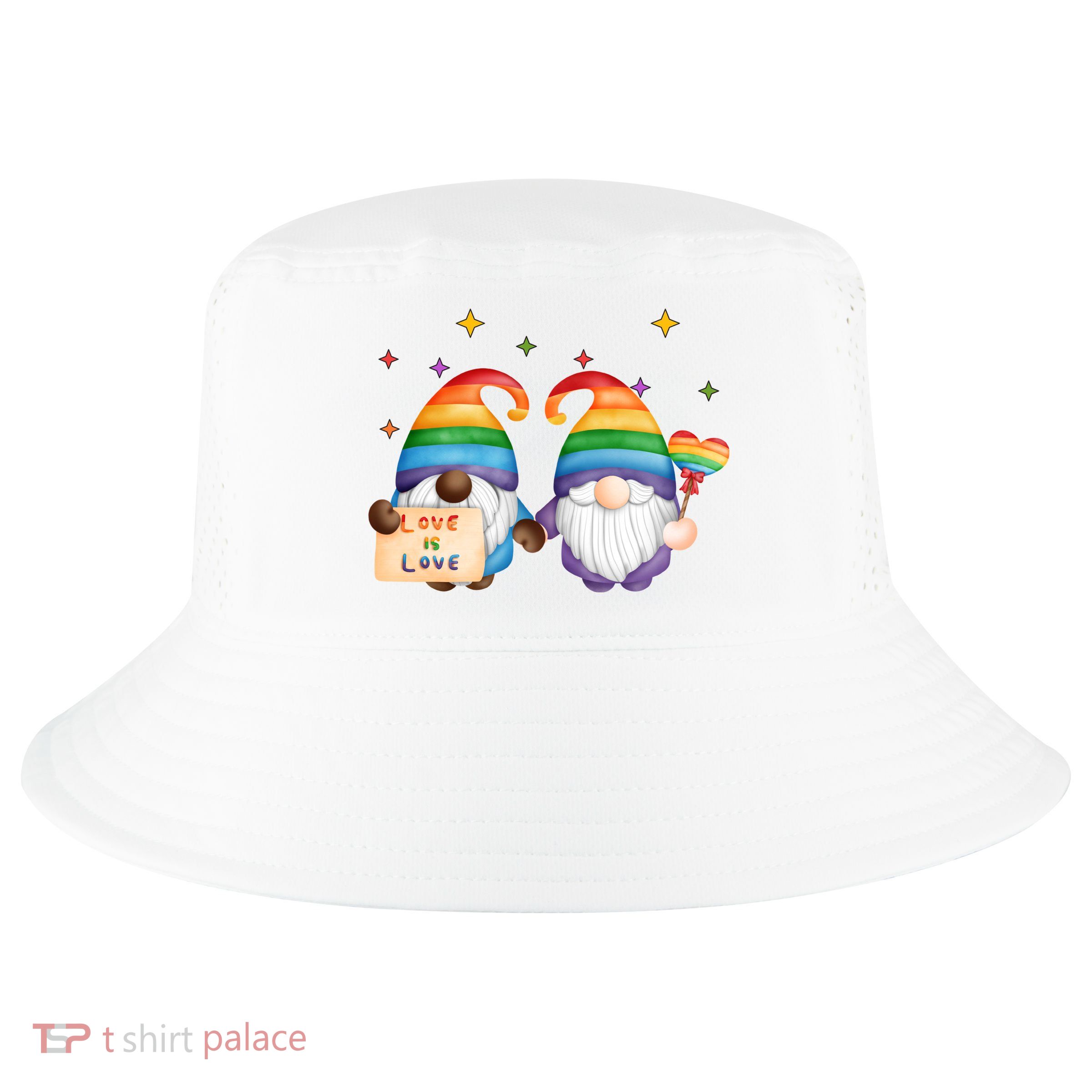 Love Is Love Rainbow Gnome Cool Comfort Performance Bucket Hat